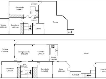 CASA 5 AMBIENTES CON PATIO SAN ANDRES BARRIO GOLF