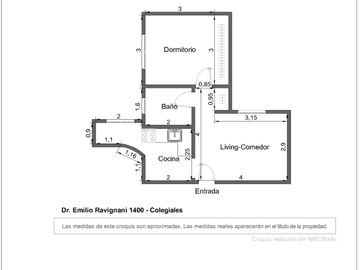 33,35 m² VENTA 2 AMB EN Palermo Hollywood