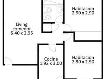 VENDE 3 amb con balcón al frente Flores