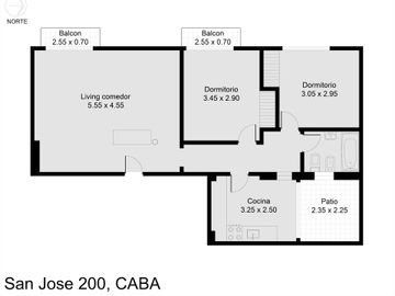 Depto Venta Monserrat 3 ambientes Balcon y Patio