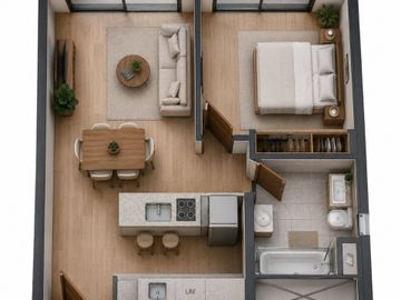 2 ambientes en venta en Mataderos