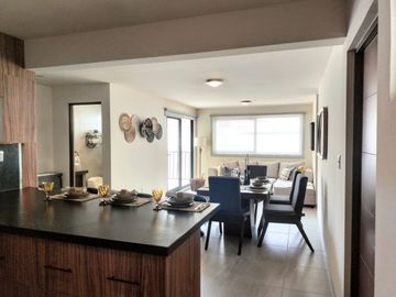Departamento prototipo uno, 96.97 M2, 2 recamaras, 2.5 baños y terraza