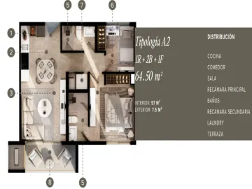 Departamento en venta en Nueva Fortaleza, Santa Catarina, Nuevo León