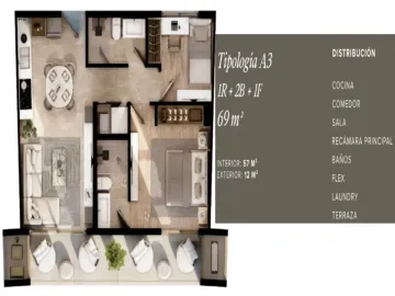 Departamento en venta en Nueva Fortaleza, Santa Catarina, Nuevo León
