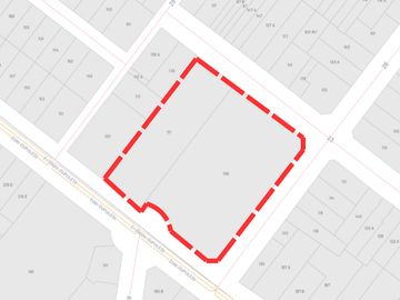 Terreno de 6,280 m2 con triple frente en Avenida Cupules