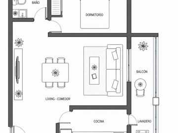 Departamento con cochera y baulera