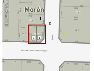 VENTA LOTE DOBLE FRENTE EN EL CENTRO DE MORON