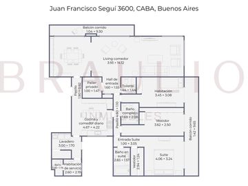 Departamento en venta en Palermo Chico 4 amb., cochera fija. Edificio Torre piso Alto.