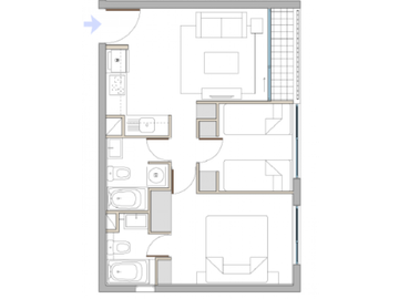 VENTA DEPTO NUEVOS  2D 2B, SANTIAGO CENTRO BONO PIE 20%