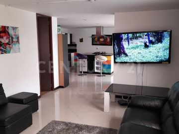 SE RENTA APARTAMENTO TIPO LOFT AMOBLADO EN EL POBLADO