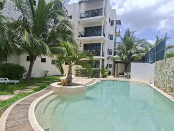 EN VENTA DEPARTAMENTO EN CHICXULUB, AMUEBLADO, 1 CUADRA DEL MAR
