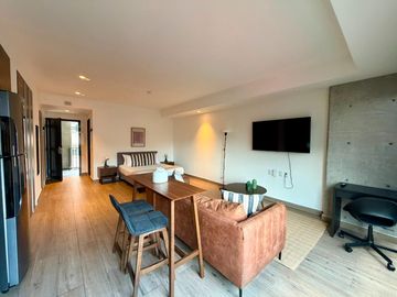 Loft en renta en Roma Norte, amenidades, seguridad, todo incluido tipo hotel