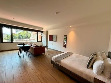 Loft en renta en Roma Norte, amenidades, seguridad, todo incluido tipo hotel