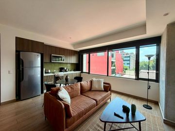 Loft en renta en Roma Norte, amenidades, seguridad, todo incluido tipo hotel