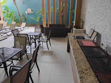 DEPARTAMENTO AMUEBLADO 1 REC 1 BAÑO 47M2  EN RENTA EN PLAYA DEL CARMEN CON ALBERCA