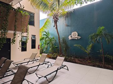 DEPARTAMENTO AMUEBLADO 1 REC 1 BAÑO 47M2  EN RENTA EN PLAYA DEL CARMEN CON ALBERCA