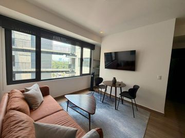 Departamento en renta en Roma Norte, amenidades, seguridad, todo incluido tipo hotel