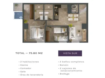 DEPARTAMENTO EN VENTA ZONA VALLE PONIENTE SANTA CATARINA