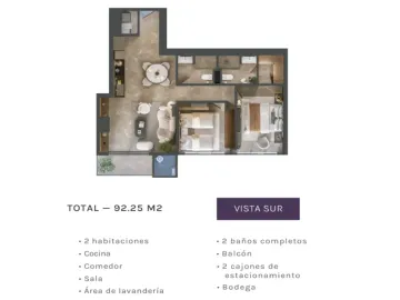 DEPARTAMENTO EN VENTA ZONA VALLE PONIENTE SANTA CATARINA