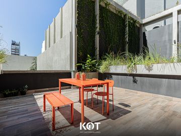 Departamento en venta ambiente y medio en Chacarita con terraza a estrenar.