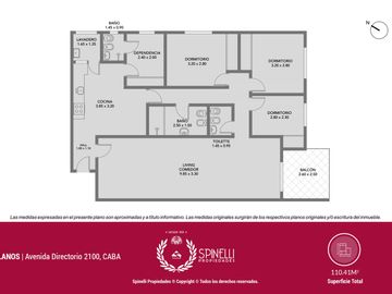 Venta departamento 4 ambientes   dependencia 110M² balcón al frente en Flores cochera fija cubierta