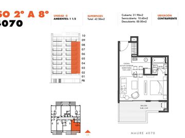 Departamento en venta ambiente y medio a Estrenar en Chacarita!