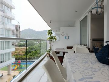 APARTAMENTO CON VISTA AL MAR EN VENTA - BELLO HORIZONTE, SANTA MARTA
