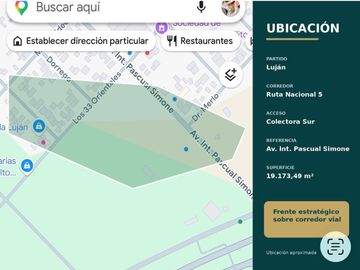 Fraccion en Lujan usos múltiples sobre autopista