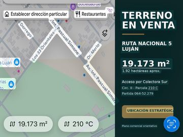 Fraccion en Lujan usos múltiples sobre autopista