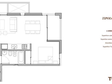 VENTA DEPARTAMENTO 2 AMBIENTES TIGRE EL CARDON II