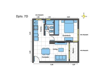 Venta Depto 2 amb. Saenz peña