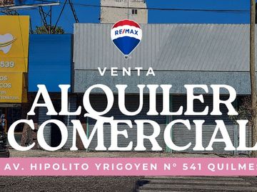 ALQUILER LOCAL 130 M2  SOBRE AVENIDA QULMES CENTRO