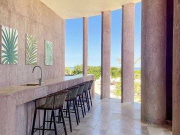 Departamento en venta amueblado, equipado frente a la playa, Telchac Puerto
