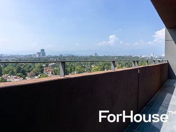 Departamento con terraza en renta en Encore San Ángel