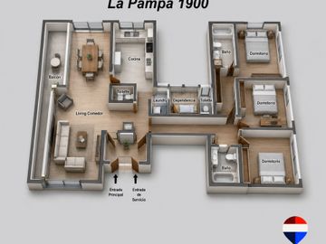 PISO 4 AMB C/DEP VENTA BELGRANO BALCON COCHERA BAU