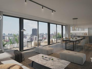 3 Ambientes con balcon terraza en Edificio de Categoría en Palermo! En Construcción!