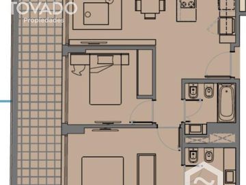 3 Ambientes con balcon terraza en Edificio de Categoría en Palermo! En Construcción!