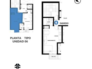 Departamento monoambiente en alquiler Centro