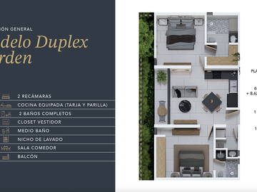Departamento(Duplex Garden) en Venta en Tu y Yo, Temozón Norte