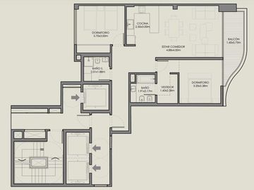 Venta Departamento 3 ambientes cochera amenities -Precio Fijo en u$s - Palermo Chico