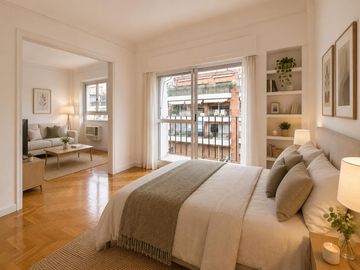 Alquiler Depto 2 ambientes - Peña y Junin - 7 piso -  Frente - Mucha luz - Balcón - Recoleta