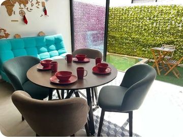 TH AMUEBLADO DE DOS HABITACIONES CON ALBERCA EN PRIVADA