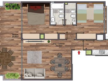 Departamento 3 ambientes venta Palermo a estrenar