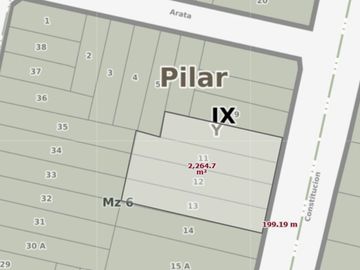 LOTE EN VENTA EN PILAR CON VIVIENDA 2300 mts.