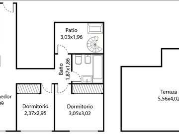 Venta dpto 3 amb c/terraza y parrilla. Chacarita