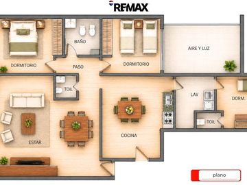DEPARTAMENTO 3 AMB AL FRENTE C/GUARDACOCHE FLORES