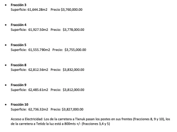 Terreno en venta en Tamchen, Kinchil, Yucatán