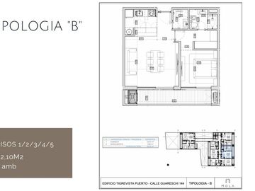 Venta Departamento Tigre centro de 2 ambientes en Construccion