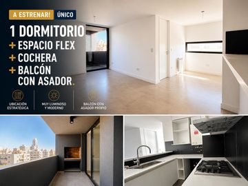 Departamento c/ Cochera 1 dormi mas Espacio Flex a  Estrenar General Paz, Casanova 5!