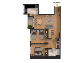 Venta - Departamento 2 dormitorios en zona Río - Parque España, Centro, Rosario.